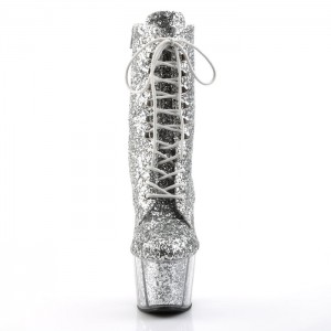 Pleaser Adore-1020G Laarzen Dames Zilver | HVYSPIT-29