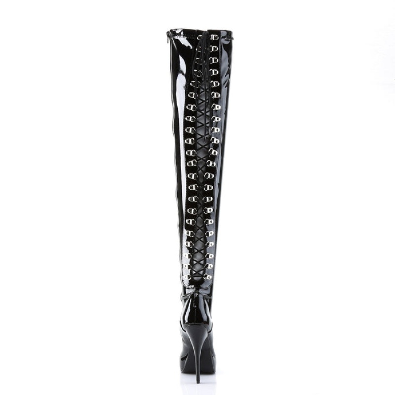 Pleaser Indulge-3063 Laarzen Dames Zwart | IVFXKTQ-08